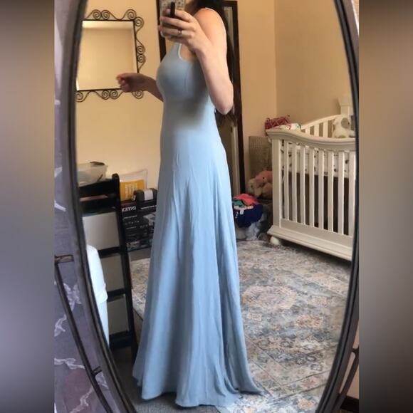 NWT Show Me Your Mumu Jenn steel blue Maxi Dress XXS - Picture 3 of 9